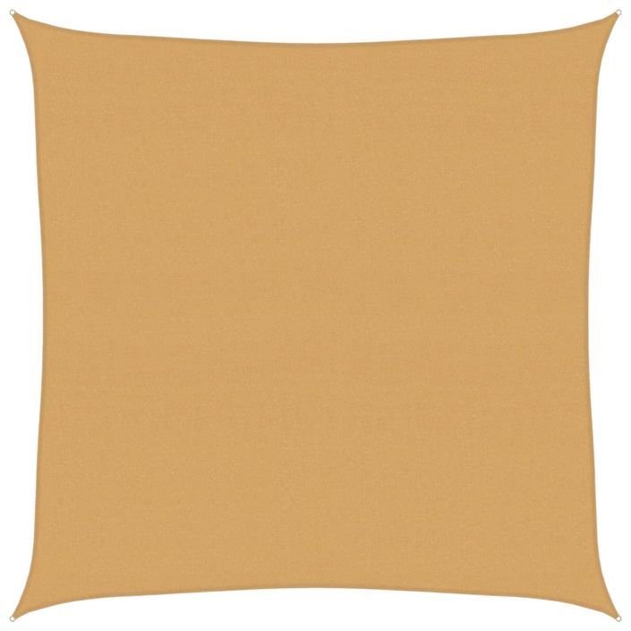 Voile d'ombrage 160 g/m² carré sable 7x7 m PEHD - Photo n°2