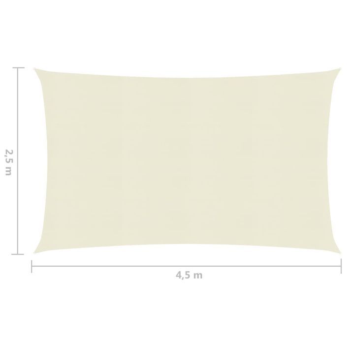 Voile d'ombrage 160 g/m² Crème 2,5x4,5 m PEHD - Photo n°6