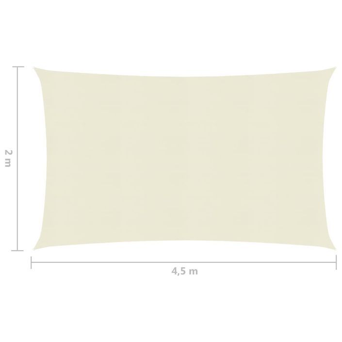 Voile d'ombrage 160 g/m² Crème 2x4,5 m PEHD - Photo n°6