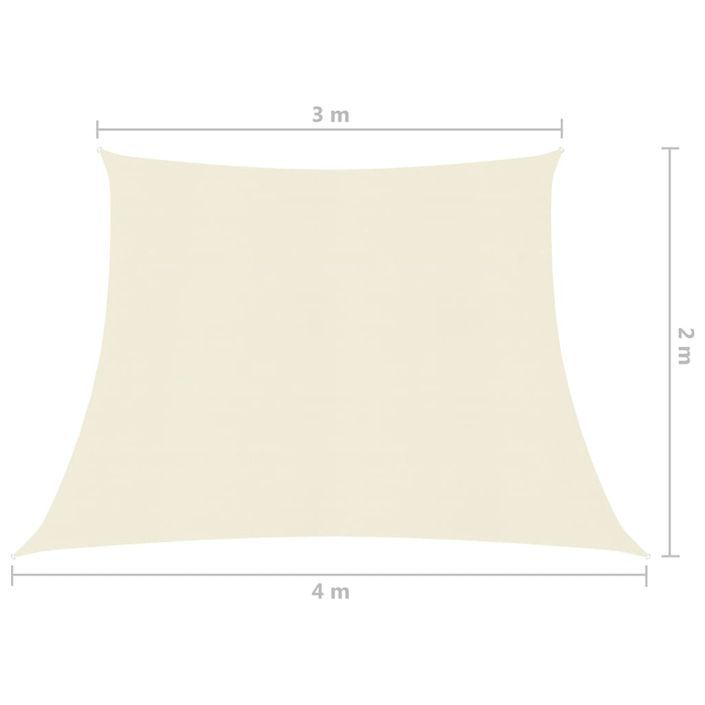 Voile d'ombrage 160 g/m² Crème 3/4x2 m PEHD - Photo n°6