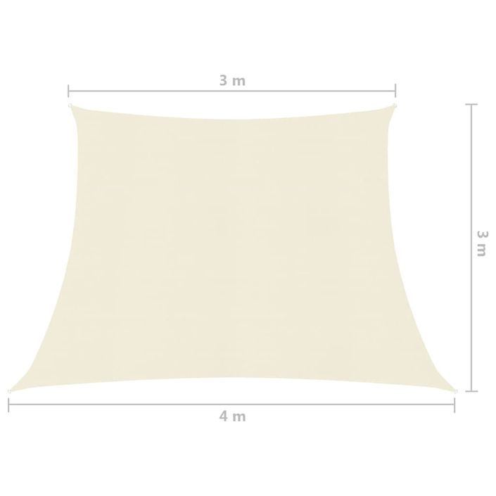 Voile d'ombrage 160 g/m² Crème 3/4x3 m PEHD - Photo n°6