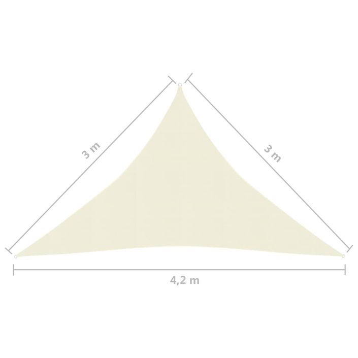 Voile d'ombrage 160 g/m² Crème 3x3x4,2 m PEHD - Photo n°6