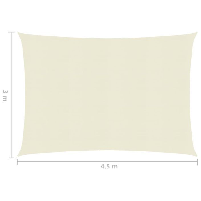 Voile d'ombrage 160 g/m² Crème 3x4,5 m PEHD - Photo n°6