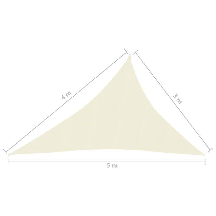 Voile d'ombrage 160 g/m² Crème 3x4x5 m PEHD - Photo n°6