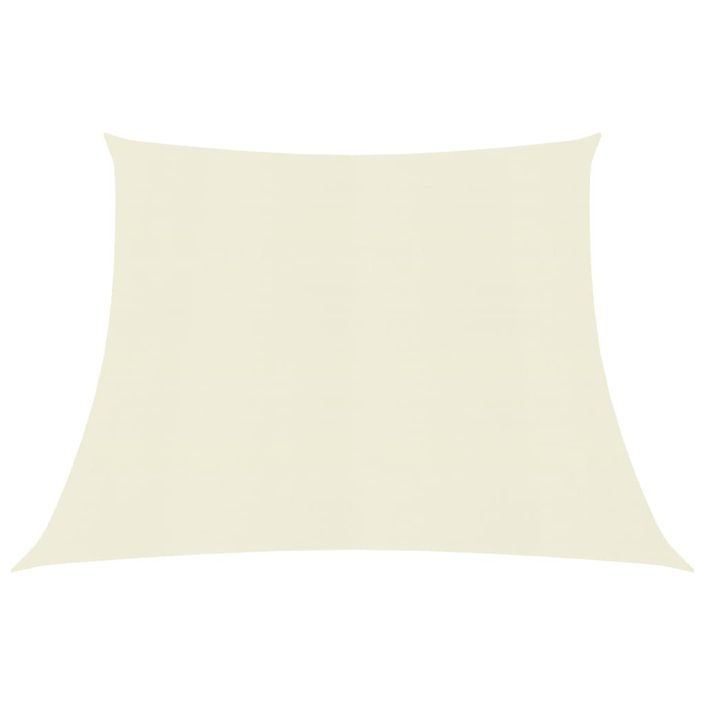 Voile d'ombrage 160 g/m² Crème 4/5x3 m PEHD - Photo n°1