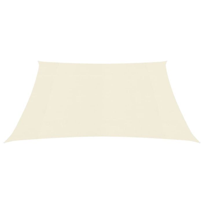 Voile d'ombrage 160 g/m² Crème 4x4 m PEHD - Photo n°3