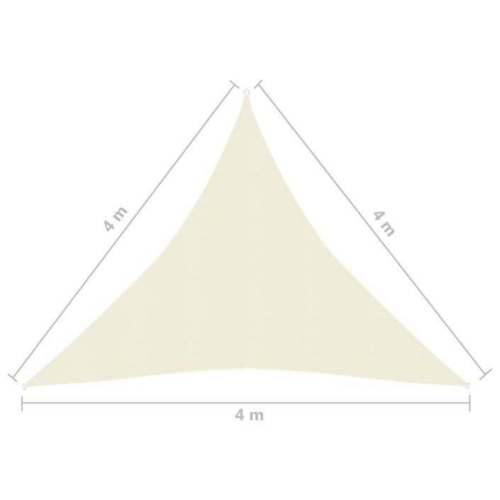 Voile d'ombrage 160 g/m² Crème 4x4x4 m PEHD - Photo n°6