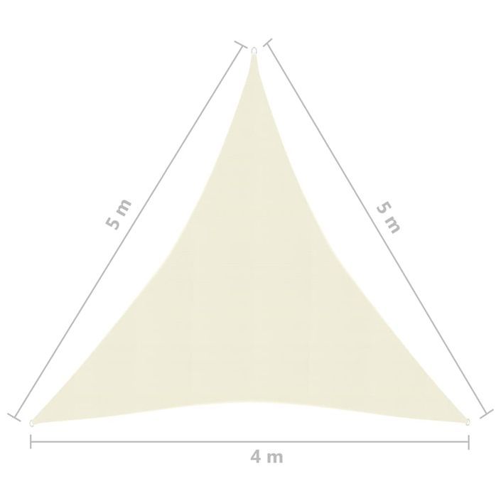 Voile d'ombrage 160 g/m² Crème 4x5x5 m PEHD - Photo n°6