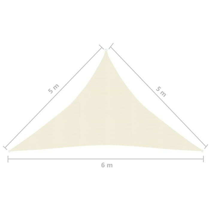 Voile d'ombrage 160 g/m² Crème 5x5x6 m PEHD - Photo n°6