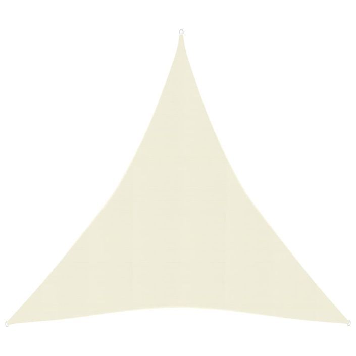 Voile d'ombrage 160 g/m² Crème 5x6x6 m PEHD - Photo n°1