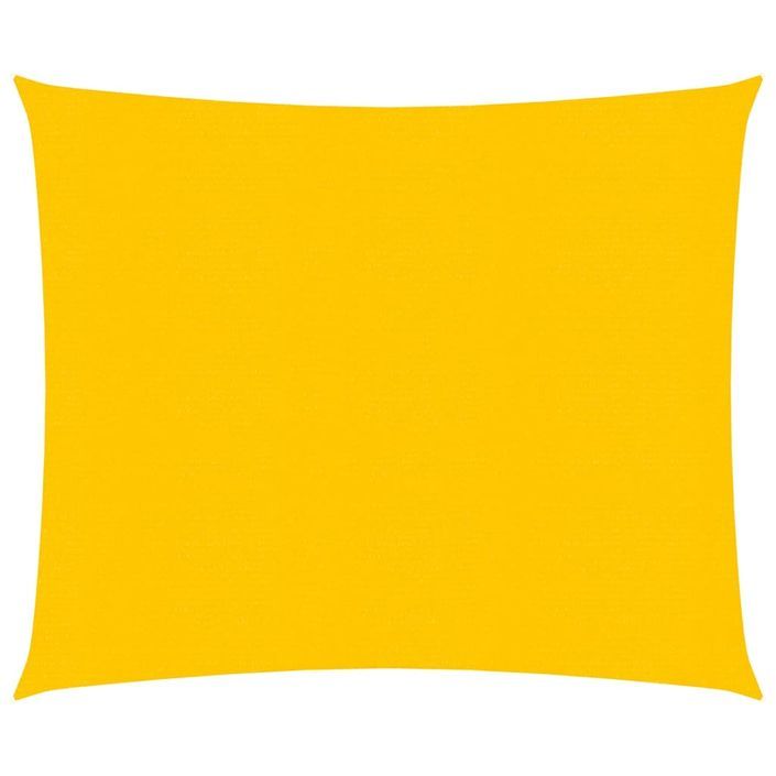 Voile d'ombrage 160 g/m² Jaune 2,5x2,5 m PEHD - Photo n°1