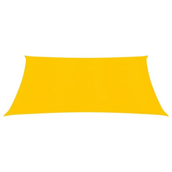 Voile d'ombrage 160 g/m² Jaune 2,5x2,5 m PEHD - Photo n°3