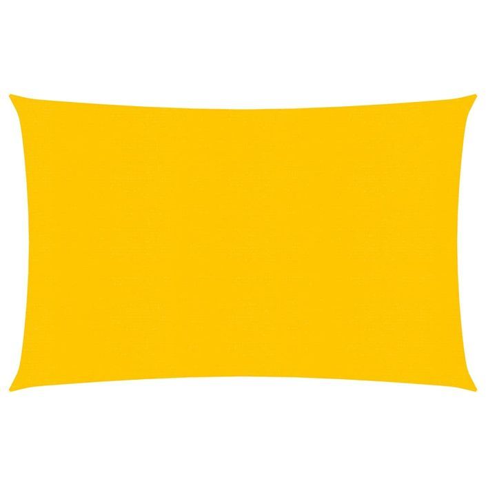 Voile d'ombrage 160 g/m² Jaune 2,5x3,5 m PEHD - Photo n°1