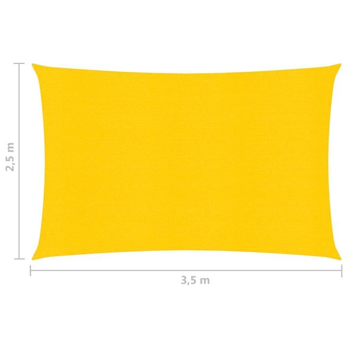 Voile d'ombrage 160 g/m² Jaune 2,5x3,5 m PEHD - Photo n°6