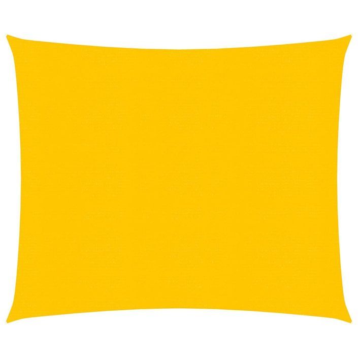 Voile d'ombrage 160 g/m² Jaune 2,5x3 m PEHD - Photo n°1