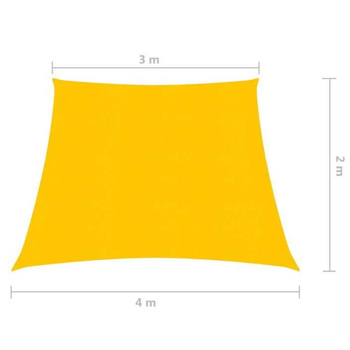 Voile d'ombrage 160 g/m² Jaune 3/4x2 m PEHD - Photo n°6