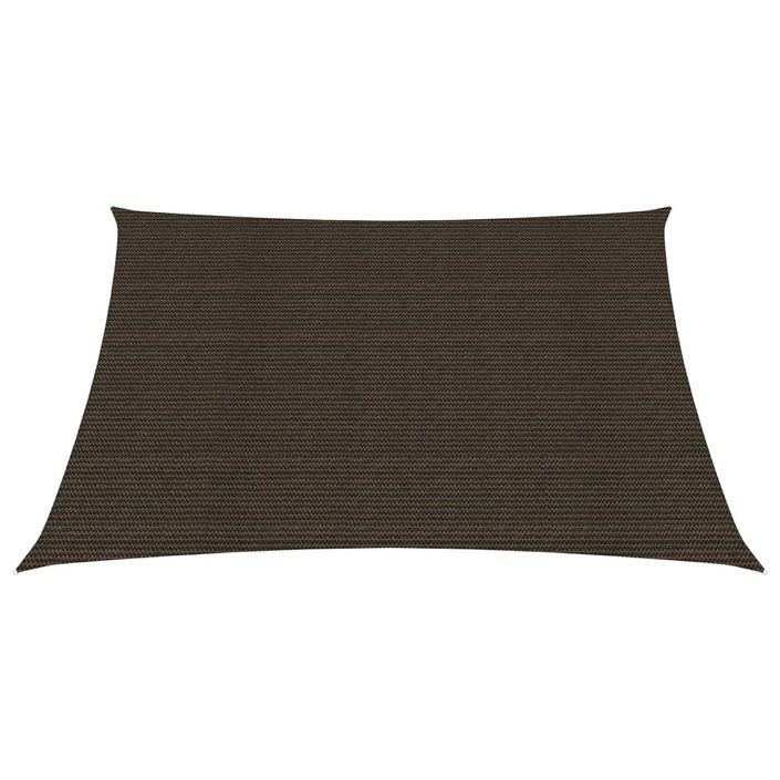 Voile d'ombrage 160 g/m² Marron 2,5x2,5 m PEHD - Photo n°3