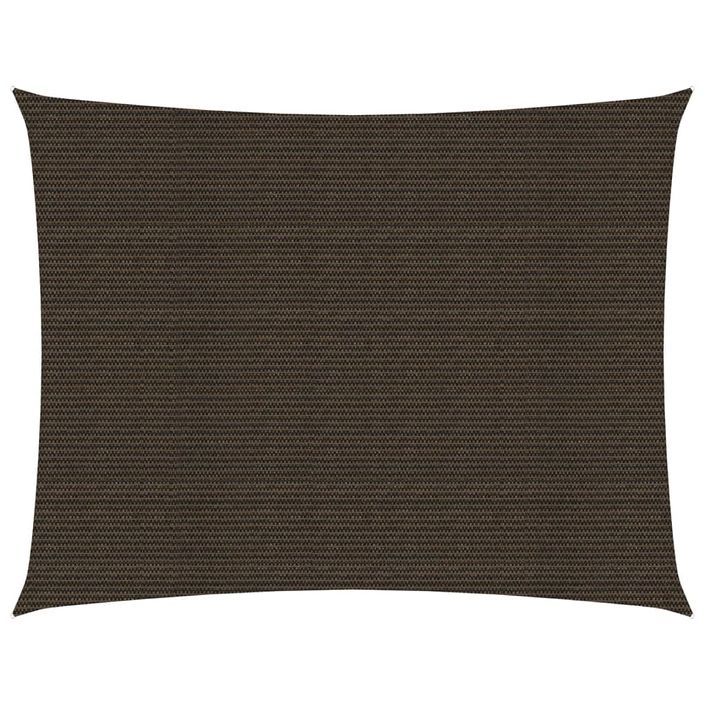 Voile d'ombrage 160 g/m² Marron 2,5x3,5 m PEHD - Photo n°1