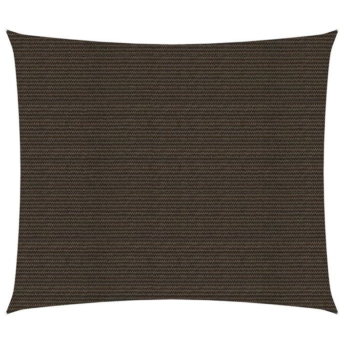 Voile d'ombrage 160 g/m² Marron 2,5x3 m PEHD - Photo n°1