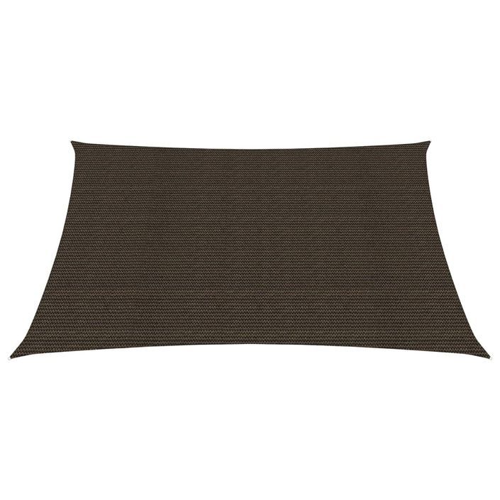 Voile d'ombrage 160 g/m² Marron 2,5x3 m PEHD - Photo n°3