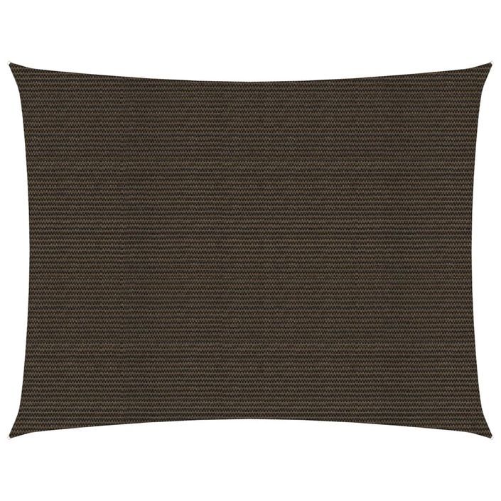 Voile d'ombrage 160 g/m² Marron 2,5x4 m PEHD - Photo n°1