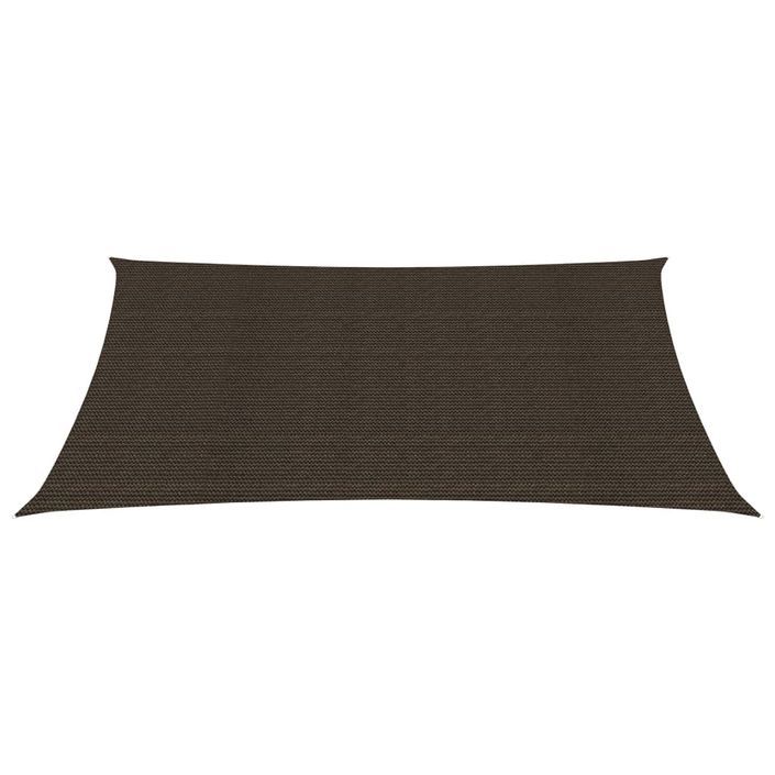 Voile d'ombrage 160 g/m² Marron 2,5x4 m PEHD - Photo n°3