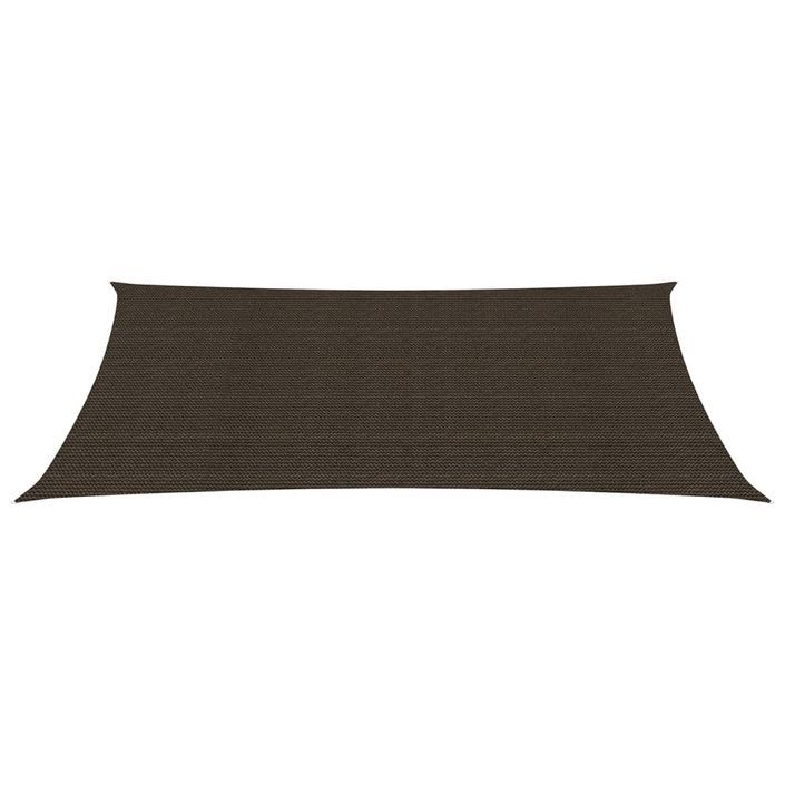 Voile d'ombrage 160 g/m² Marron 2,5x5 m PEHD - Photo n°3