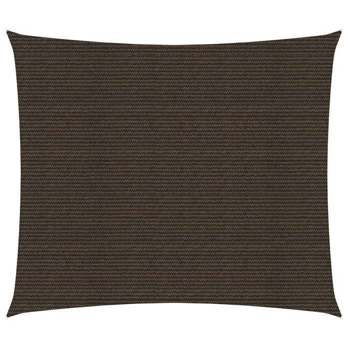 Voile d'ombrage 160 g/m² Marron 2x2,5 m PEHD - Photo n°1