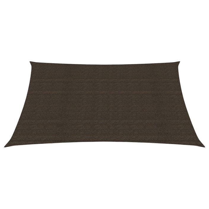 Voile d'ombrage 160 g/m² Marron 2x2,5 m PEHD - Photo n°3