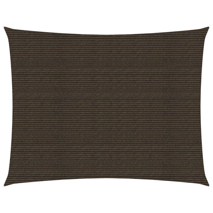 Voile d'ombrage 160 g/m² Marron 2x3,5 m PEHD - Photo n°1