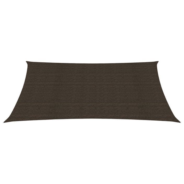 Voile d'ombrage 160 g/m² Marron 2x3,5 m PEHD - Photo n°3