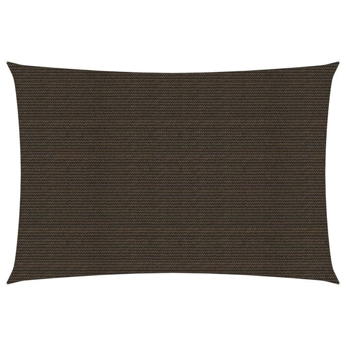 Voile d'ombrage 160 g/m² Marron 2x4,5 m PEHD - Photo n°1