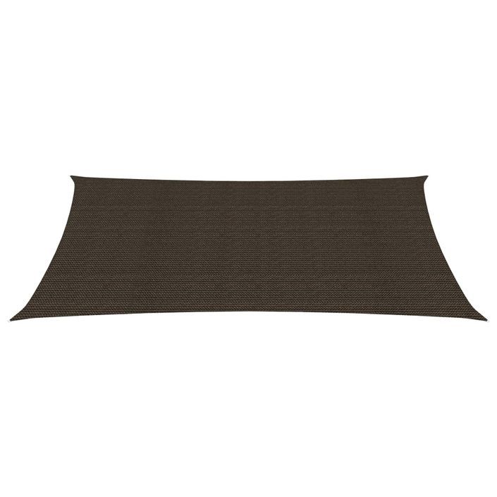 Voile d'ombrage 160 g/m² Marron 2x4,5 m PEHD - Photo n°3