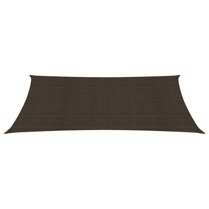 Voile d'ombrage 160 g/m² Marron 2x5 m PEHD - Photo n°3