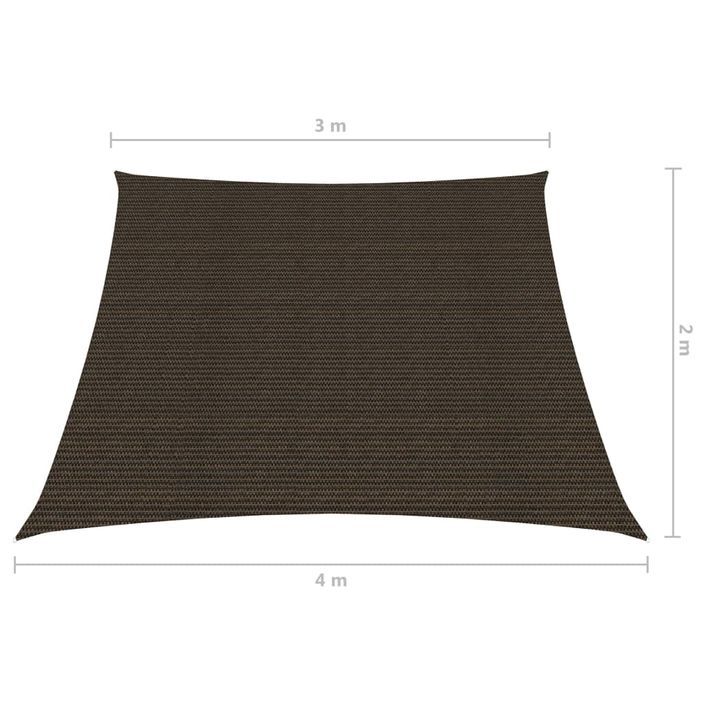 Voile d'ombrage 160 g/m² Marron 3/4x2 m PEHD - Photo n°6