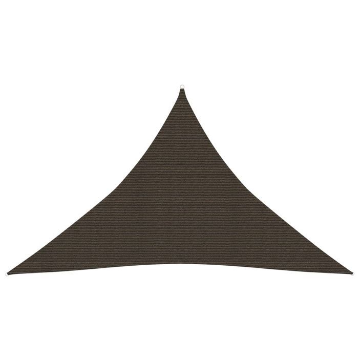 Voile d'ombrage 160 g/m² Marron 3,5x3,5x4,9 m PEHD 2 - Photo n°1