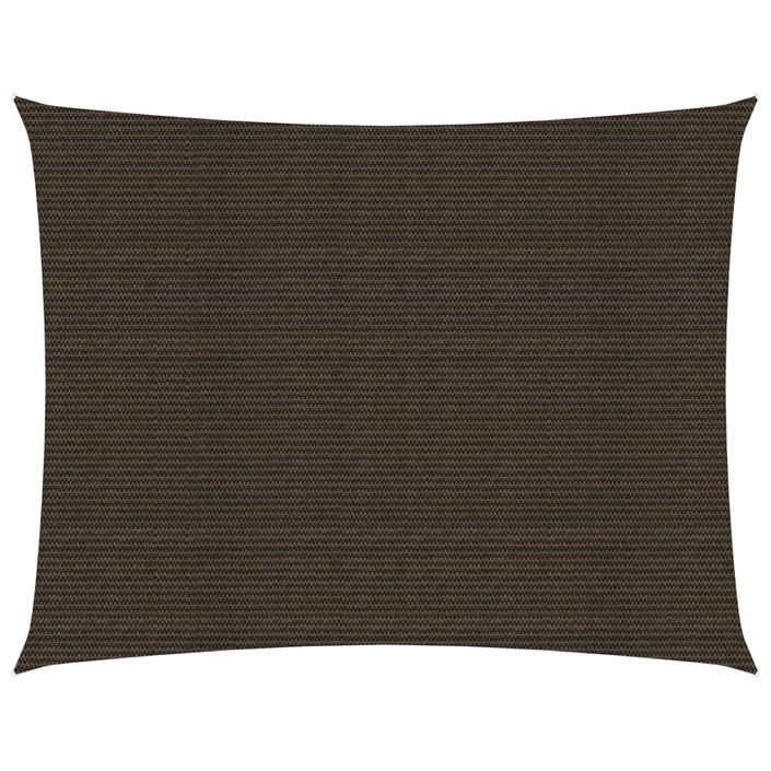 Voile d'ombrage 160 g/m² Marron 3,5x4,5 m PEHD - Photo n°1