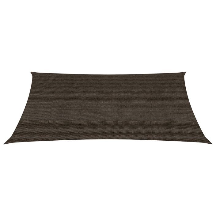 Voile d'ombrage 160 g/m² Marron 3,5x4,5 m PEHD - Photo n°3