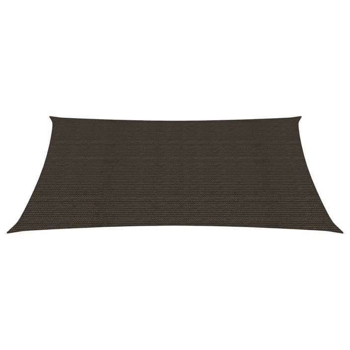 Voile d'ombrage 160 g/m² Marron 3,5x5 m PEHD - Photo n°3