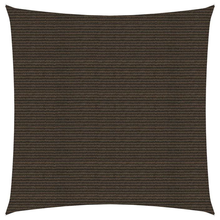 Voile d'ombrage 160 g/m² Marron 3,6x3,6 m PEHD - Photo n°1