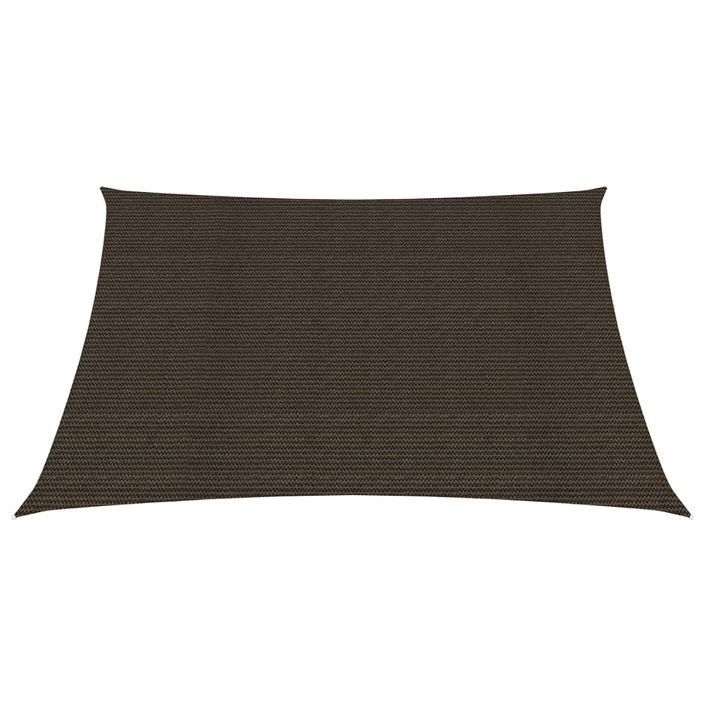 Voile d'ombrage 160 g/m² Marron 3,6x3,6 m PEHD - Photo n°3