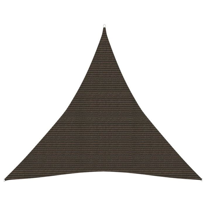 Voile d'ombrage 160 g/m² Marron 3,6x3,6x3,6 m PEHD - Photo n°1