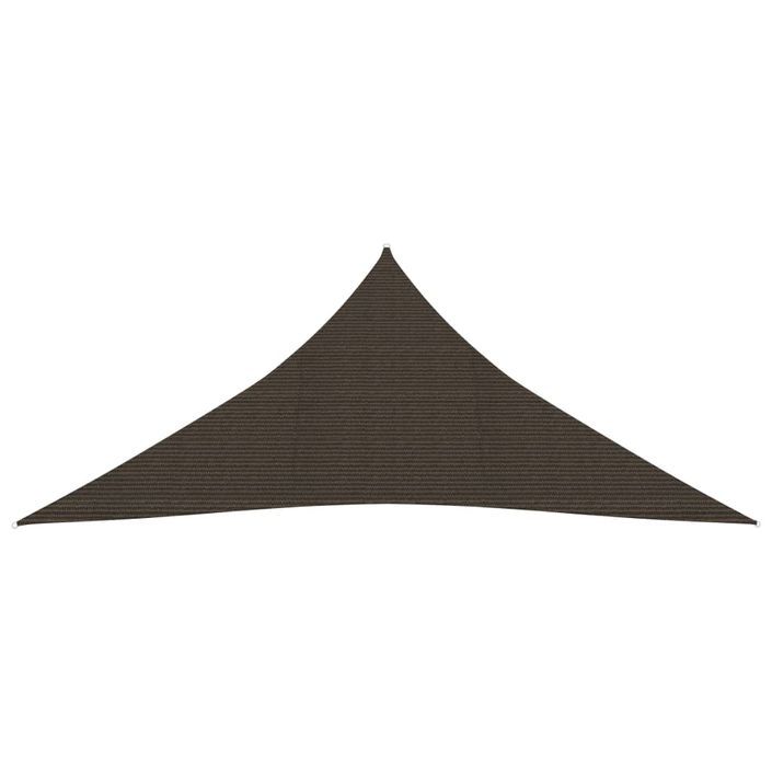 Voile d'ombrage 160 g/m² Marron 3,6x3,6x3,6 m PEHD - Photo n°3