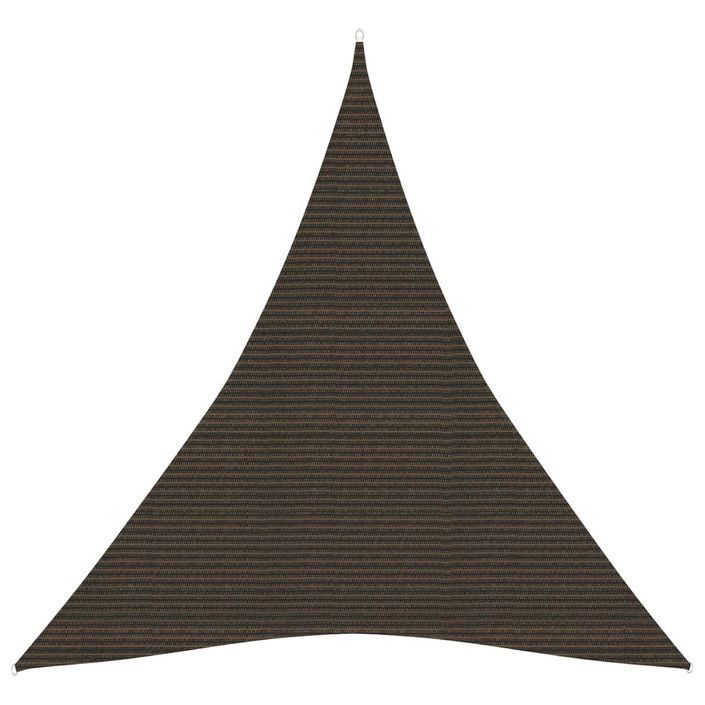 Voile d'ombrage 160 g/m² Marron 3x4x4 m PEHD - Photo n°1