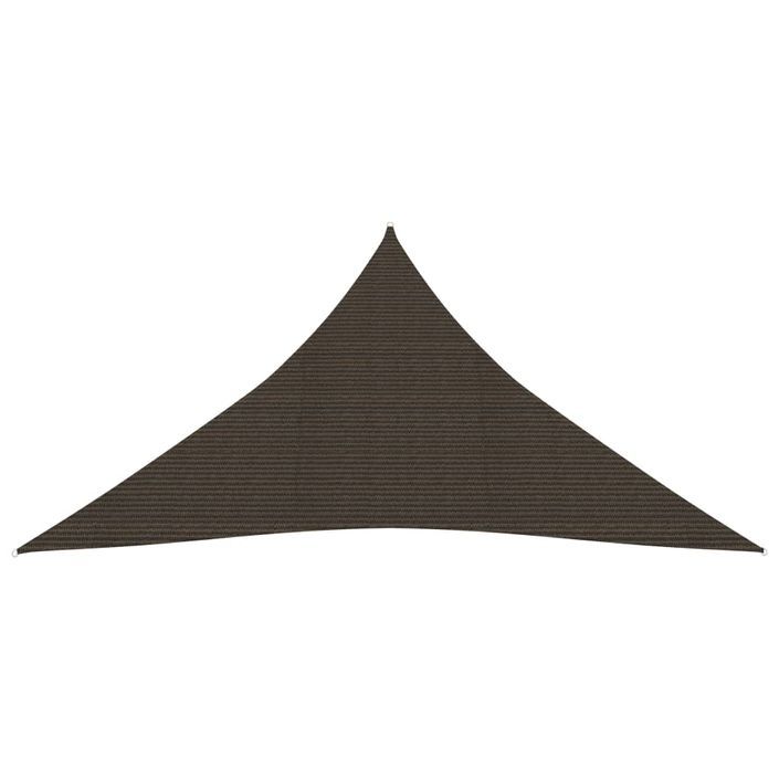 Voile d'ombrage 160 g/m² Marron 3x4x4 m PEHD - Photo n°3