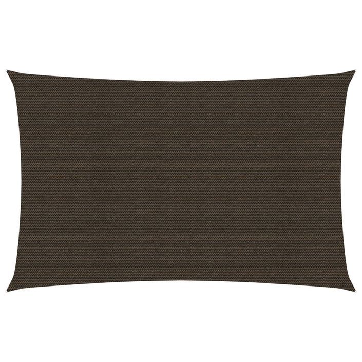 Voile d'ombrage 160 g/m² Marron 3x6 m PEHD - Photo n°1