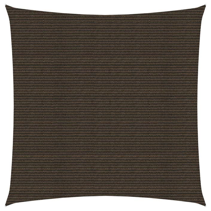 Voile d'ombrage 160 g/m² Marron 4,5x4,5 m PEHD - Photo n°1