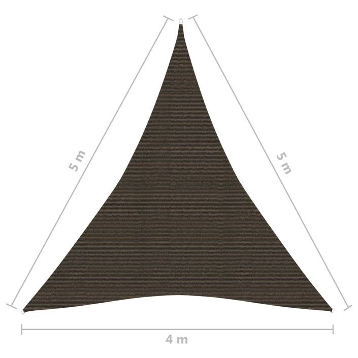 Voile d'ombrage 160 g/m² Marron 4x5x5 m PEHD - Photo n°6