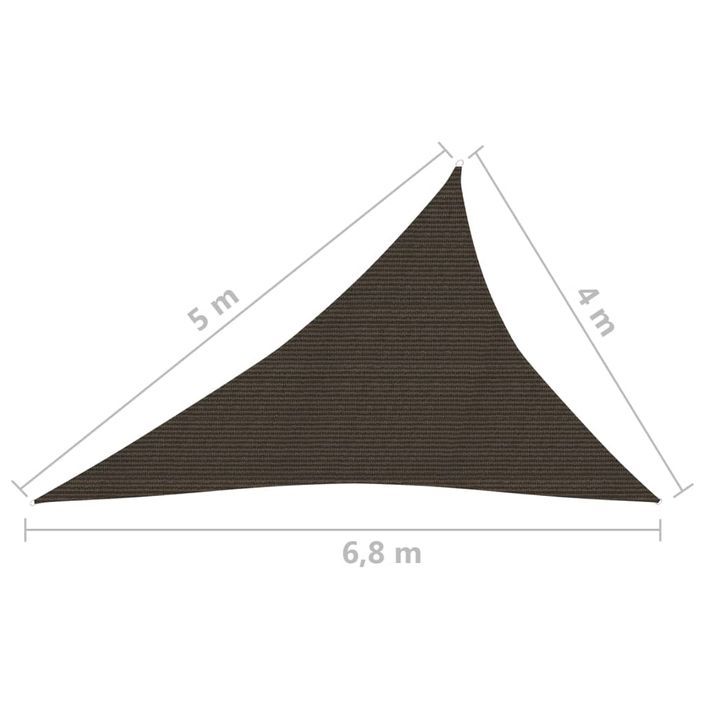 Voile d'ombrage 160 g/m² Marron 4x5x6,8 m PEHD - Photo n°6