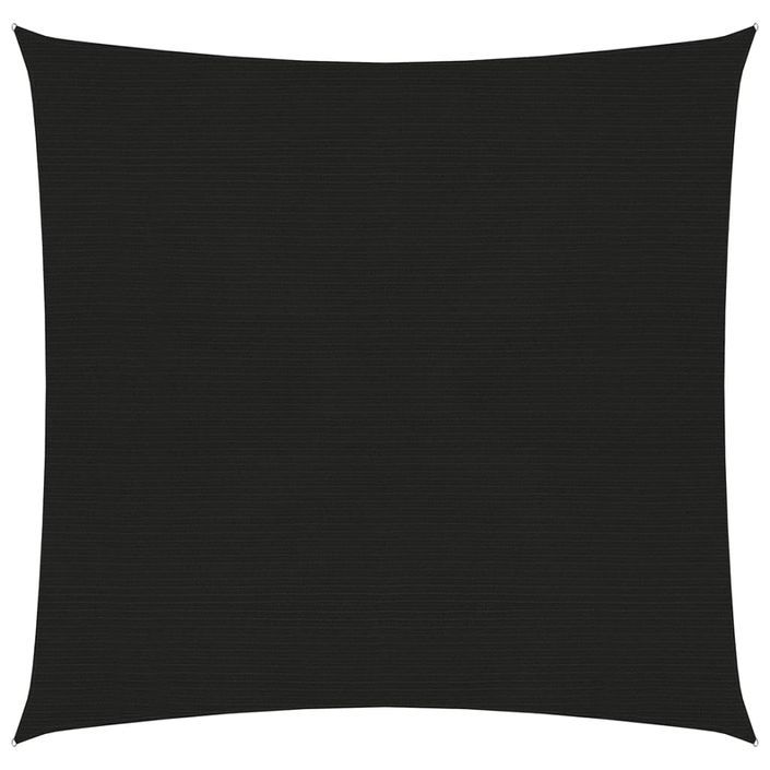 Voile d'ombrage 160 g/m² Noir 2,5x2,5 m PEHD - Photo n°1